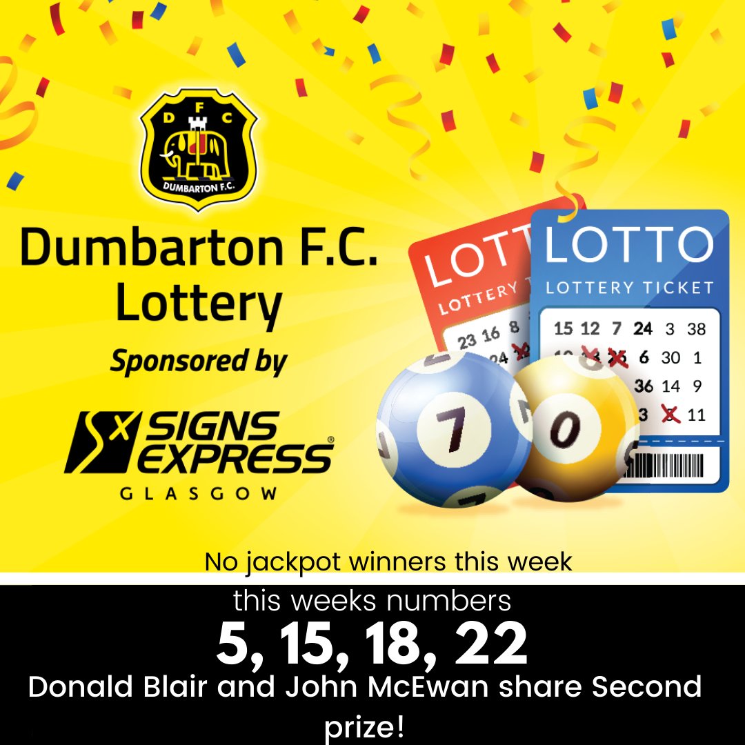 Dumbartonfc's tweet photo. This weeks results!!!
The jackpot is now £1150 entries close 12 noon Wednesday 4th November.
https://t.co/v0pfoU9NE1
#SupportOurSons https://t.co/hNnZ7Qk8Gm
