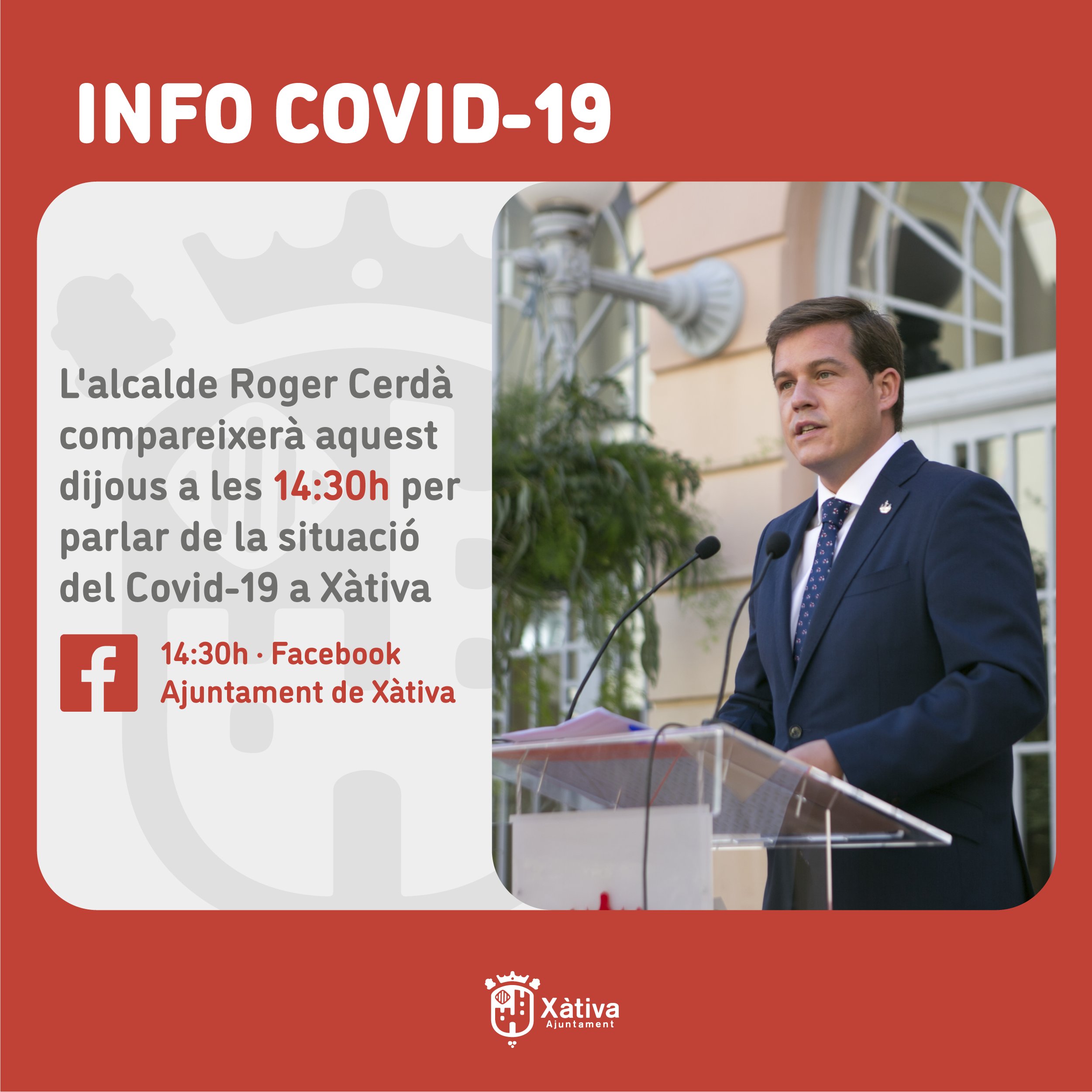 Ajuntament de Xàtiva on X: 🔴L'alcalde de #Xàtiva Roger Cerdà