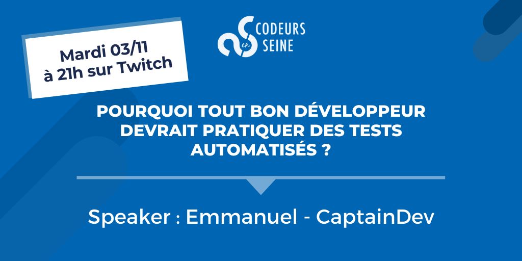 n_w_x's tweet photo. 🥳 [EVENT] J-5 avant @codeursenseine ! Une édition particulière cette année qui sera 100% remote ! Rdv tous les mardis et jeudis du mois de novembre sur @TwitchFR à 21h00 
NWX est heureux de soutenir une fois de + le meilleur event Tech' normand ! 

https://t.co/NzAUFAGaQ3 https://t.co/J6uj8LliXW