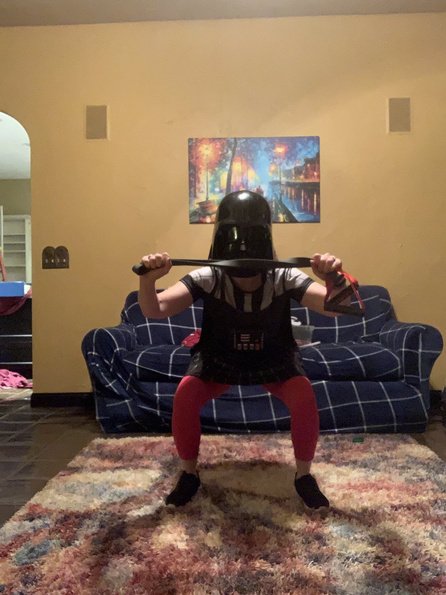 YMCARachel's tweet photo. Who’s ready for CORE 6:05 and Bodyflow 10:15 Vader style?  May the force be with you👻🎃☠️ #halloweenfun #foryourfitness #ymcacassclay https://t.co/8f2OkkNGaZ