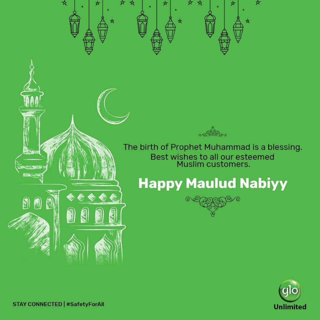 GloWorld's tweet photo. May this day bring you and your loved ones treasured moments of happiness and joy. 
Happy Maulud Nabiyy
#MauludNabiyy #SafetyForAll https://t.co/jveH0Z1cVk