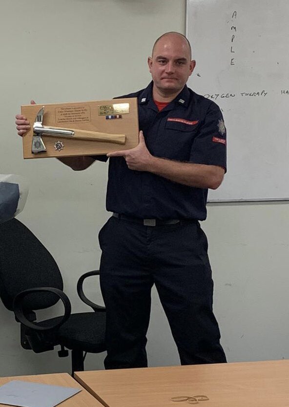 We would like to wish a happy retirement to CM Kelly for his 18 years of service. He was presented a firefighters axe from us and from his old crew <a href="/bourne_fire/">Bourne Fire Station</a>. Thank you for your hard work and dedication.