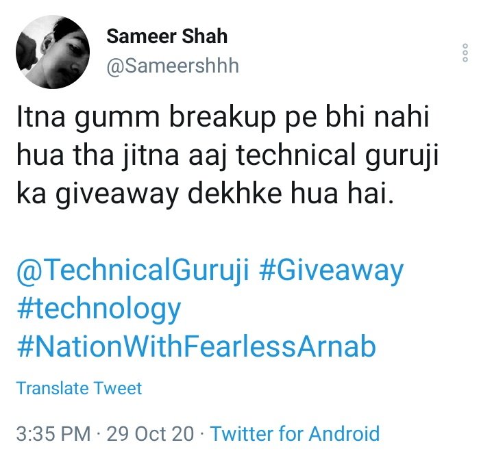 Sameershhh's tweet photo. @TechnicalGuruji @YouTubeIndia Dill se bura laga bhai @TechnicalGuruji https://t.co/g9L1WvocCR
