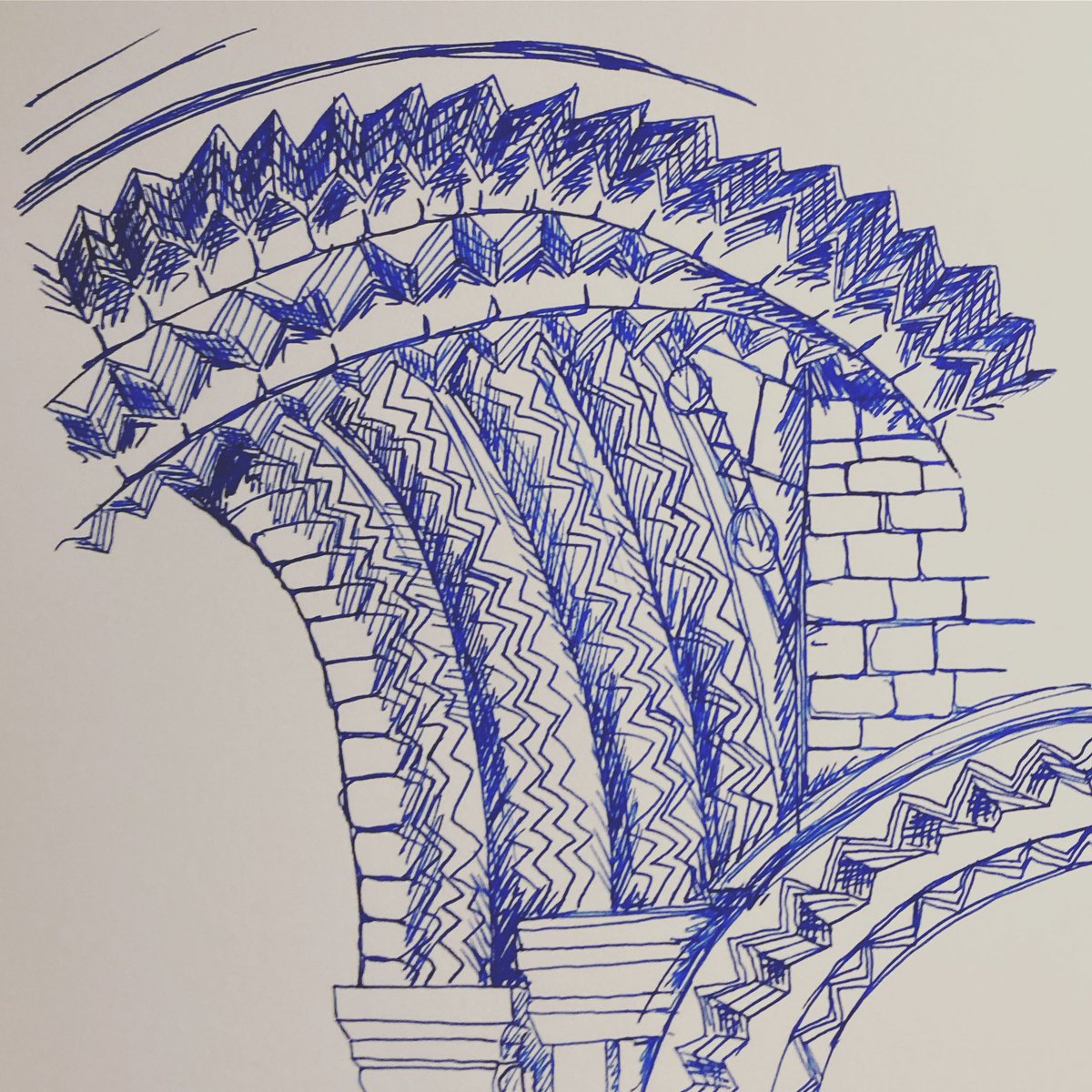 embroideredbod1's tweet photo. #InkySciPatterns day twenty nine, prompt: Chevron
More architecture today - chevron details in Durham Cathedral
#Architecture #MedievalArchitecture https://t.co/SYfq9R03Hr
