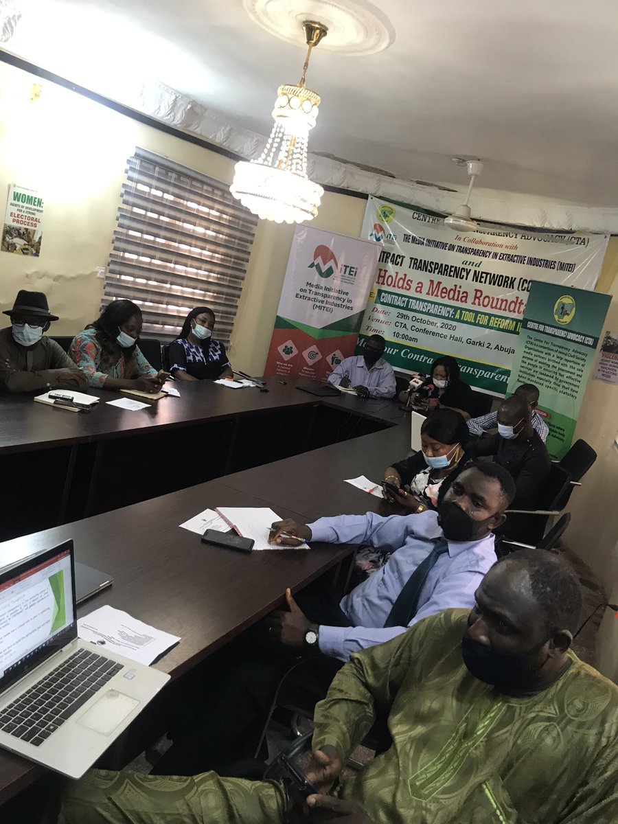 Cta_Abj's tweet photo. Media Initiative on Transparency in Extrative industries(MITEI) &amp;  Impact Transparency network (CONTRANET) Media Round table
A tool for reform reform in Oil and Gas industries 
@faithlyn_7 
@Mazigburugburu1 
@MacDonaldEkeme1 
#contracttransparency https://t.co/4JX5rIwIsg