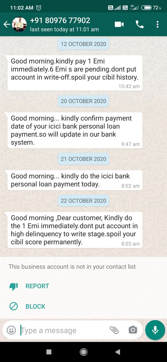 SwatiPalkar3's tweet photo. #OperationHaftaVasooli @SaveThemIndia @PMOIndia @RBI @AnilSinghvi_ I am attaching post for ICICI BANK loan for I took Moratorium for 6 months. Everyday I received more than 5-6 calls from landline/ mobile phones. Two persons visited at my home also and shouting on my old parents. https://t.co/yadvw6o97a