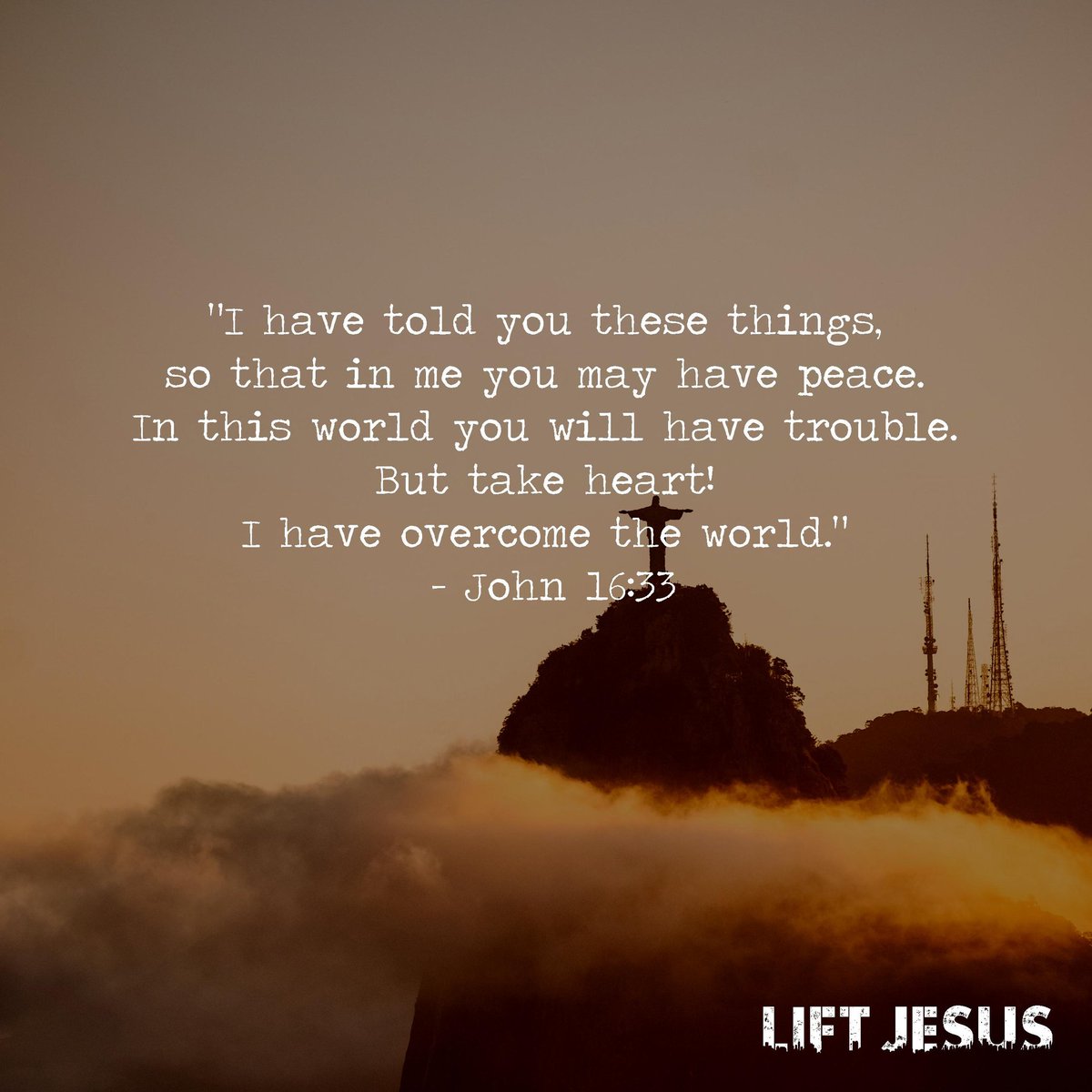 LJWMinistries's tweet photo. John 16:33 🙏☝💪
#Jesus
#DareToBelieveCourageToAct
#LIFTJESUSx35 https://t.co/Csnrlyoktw