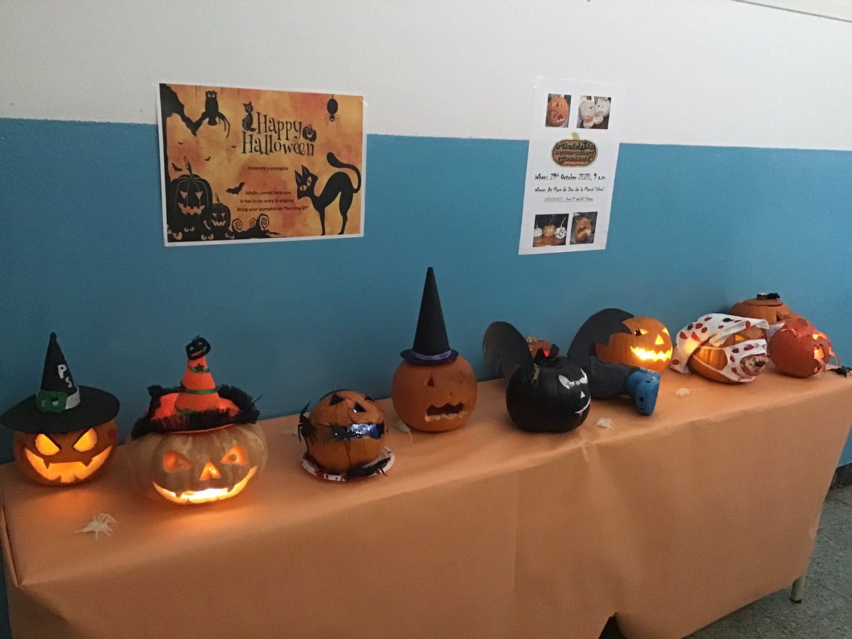 mercedaries's tweet photo. Look! They are reals scary! 
Mireu! Realment fan molt por! 

#fsf5prim #fsf6prim #halloween #pumpkin https://t.co/crGc4QfmSV
