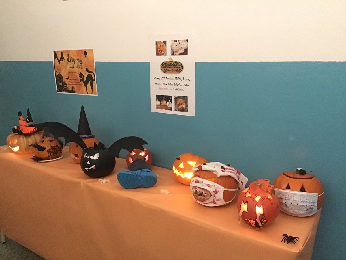 mercedaries's tweet photo. Look! They are reals scary! 
Mireu! Realment fan molt por! 

#fsf5prim #fsf6prim #halloween #pumpkin https://t.co/crGc4QfmSV