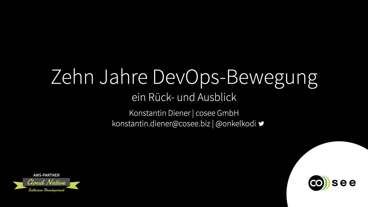 onkelkodi's tweet photo. In einer halben Stunde könnt ihr auf der #JCON2020 noch meinen Rückblick auf zehn Jahre DevOps-Bewegung sehen. #DevOps #10YearsOfDevOps https://t.co/H3mXGQVzZD
