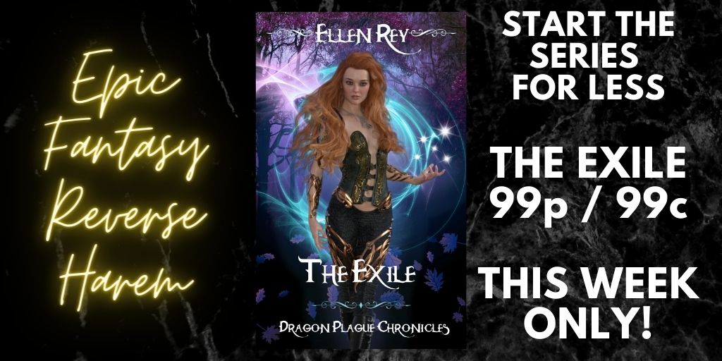 EllenReyAuthor's tweet photo. Don't miss out - you can still get THE EXILE at just 99p / 99c while it's on #countdowndeal for a limited time.
Start the Dragon Plague Chronicles series for less!
https://t.co/gCeK6tnzYC
https://t.co/KTBWfUumXy
#reverseharem #rh #reverseharemreader #whychoose
#WritingCommunity https://t.co/ASAPjMqLCE