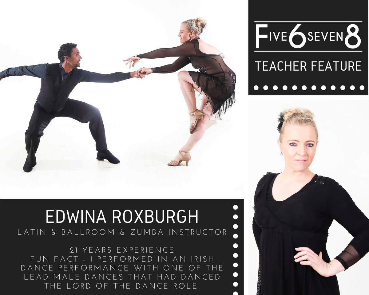 five6seven8ds's tweet photo. Get to know our instructors with our #TeacherFeature⠀⠀
Learn more about our Zumba, Latin & Ballroom instructor, Edwina Roxburgh.
#TeacherThursdays #danceinstructors #gettoknowus https://t.co/4avR2QOavM