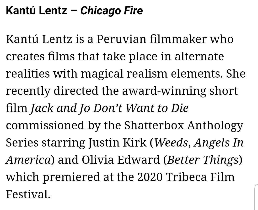 The whole article here: 
deadline.com/2020/10/nbcuni…
Congratulations girls !!! <a href="/KantuLentz/">Kantu Lentz</a> <a href="/AfiaNathaniel/">Afia Nathaniel عافیہ</a> #FemaleForward <a href="/NBCOneChicago/">One Chicago</a>