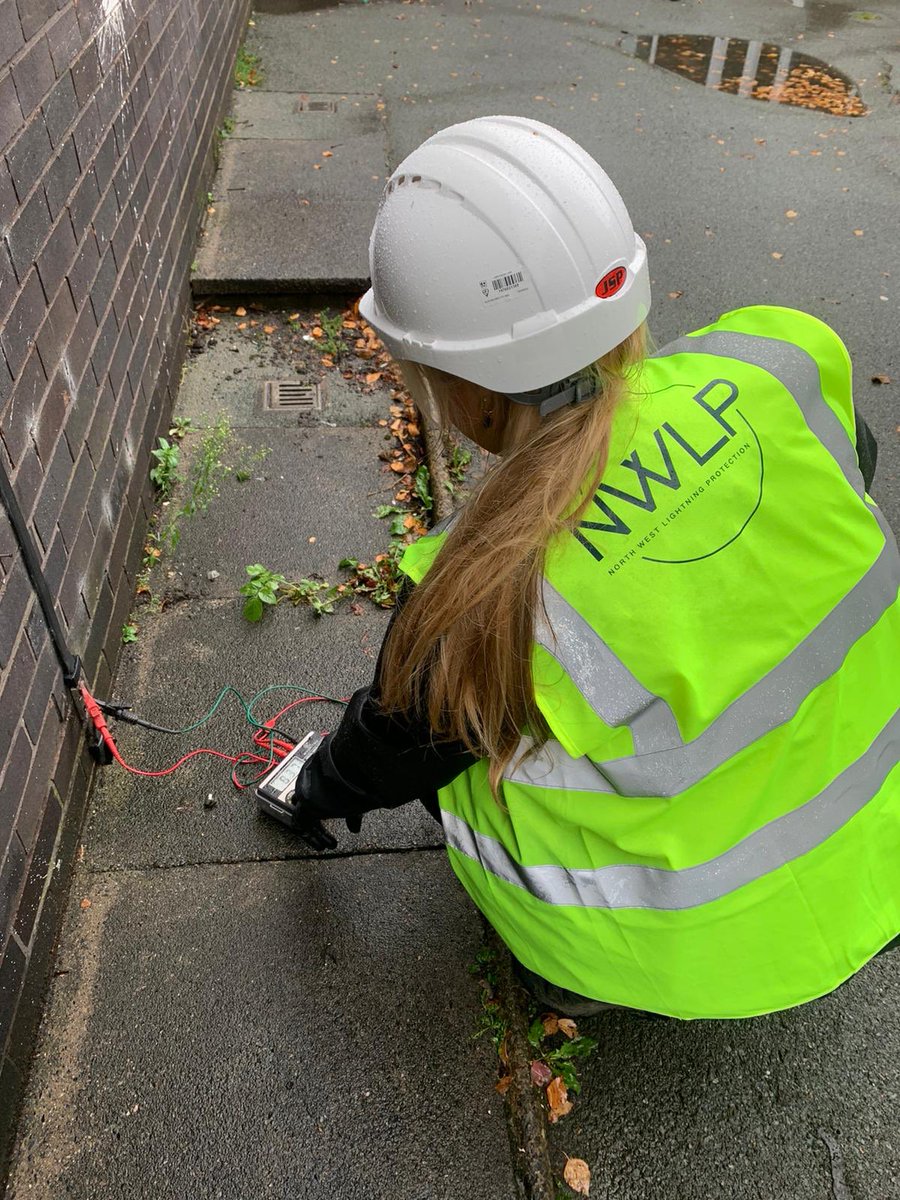 NWLP_ltd's tweet photo. ... Our newest lightning protection testing engineer getting stuck in on rainy Thursday morning! #womeninengineering #equality #testing #ThursdayMotivation #NWLP #lightningprotection ⚡️ https://t.co/uiylPOlBBR
