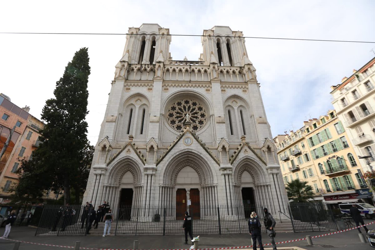 cestrosi's tweet photo. La #France 🇫🇷 et Nice ont été frappées dans l’une de leurs basiliques les plus emblématiques, inspirée de Notre-Dame de #Paris. « NOTRE-DAME DE NICE ». https://t.co/U0X0PZH4nh