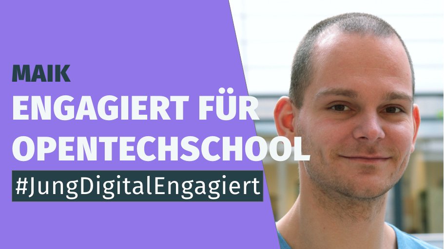 hiig_berlin's tweet photo. Sein Wissen mit anderen zu teilen, das ist Maiks @maikroservice Ansporn, wenn er als ehrenamtlicher Coach an den regelmäßig stattfindenden Co-Learning-Treffen der OpenTechSchool @OTS_BLN teilnimmt: https://t.co/ojI1LR88iJ

#JungDigitalEngagiert https://t.co/bAH3OINndm