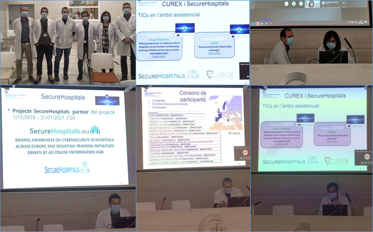 Avui l’equip <a href="/hggranollers/">Hospital General de Granollers</a> <a href="/CUREX_H2020/">CUREX</a> i <a href="/SecureHospitals/">SecureHospitals.eu</a> hem presentat als professionals del nostre hospital els Projectes Europeus on hi participem. Molt interessant i engrescador! <a href="/EU_Commission/">European Commission</a> <a href="/EU_H2020/">Horizon 2020</a> <a href="/innovacioxiscat/">Xiscat</a> #research #innovation