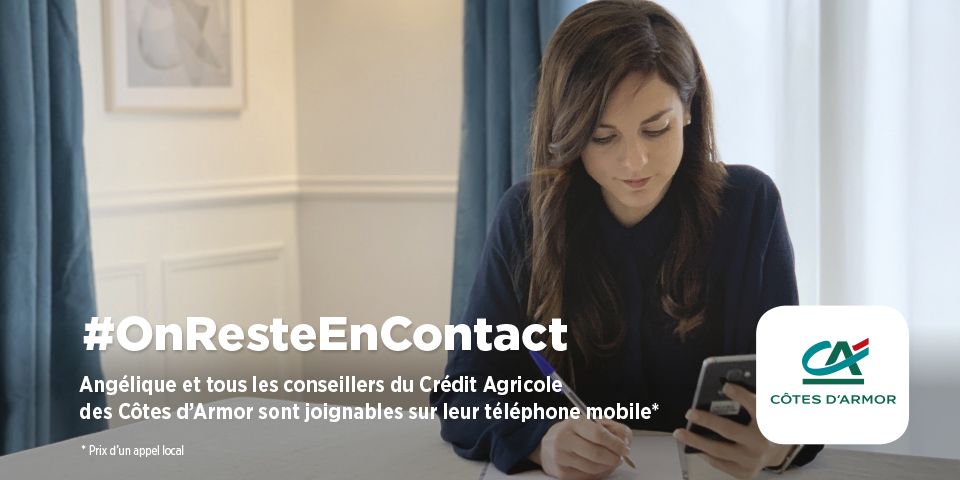 CA_cotesdarmor's tweet photo. Face à cette crise sanitaire, nous restons tous mobilisés !
#OnResteEnContact via le téléphone portable de votre conseiller(ère), nos applications et sur votre espace sécurisé.
Pour trouver le numéro de votre conseiller(ère) : https://t.co/QdiZW2pptg
#OnResteEnContact #AvecVous https://t.co/i7KUlpdfCw
