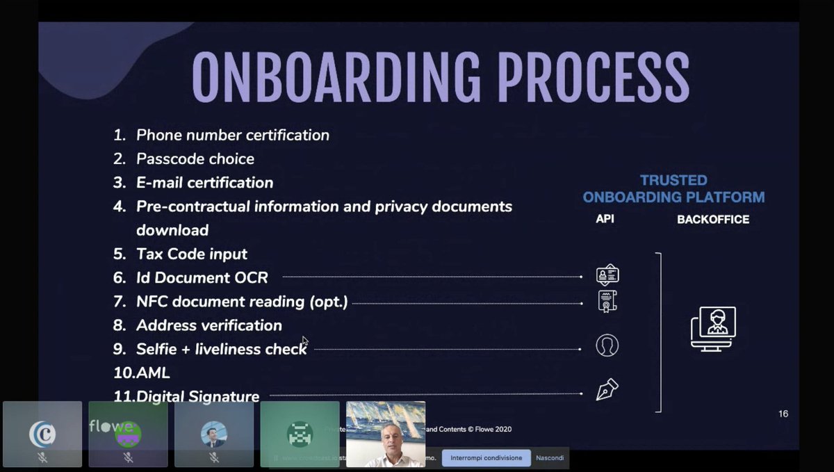 Camerfirma's tweet photo. "Queríamos optimizar nuestro proceso de #customerOnboarding y reducirlo a unos 8 minutos sin que prácticamente hubiese que teclear. Un sistema lo más automatizado posible sin interacción humana, y la base de nuestra solución es #TOP." #RobertoSommacal #Flowe https://t.co/b0yQetiVBL