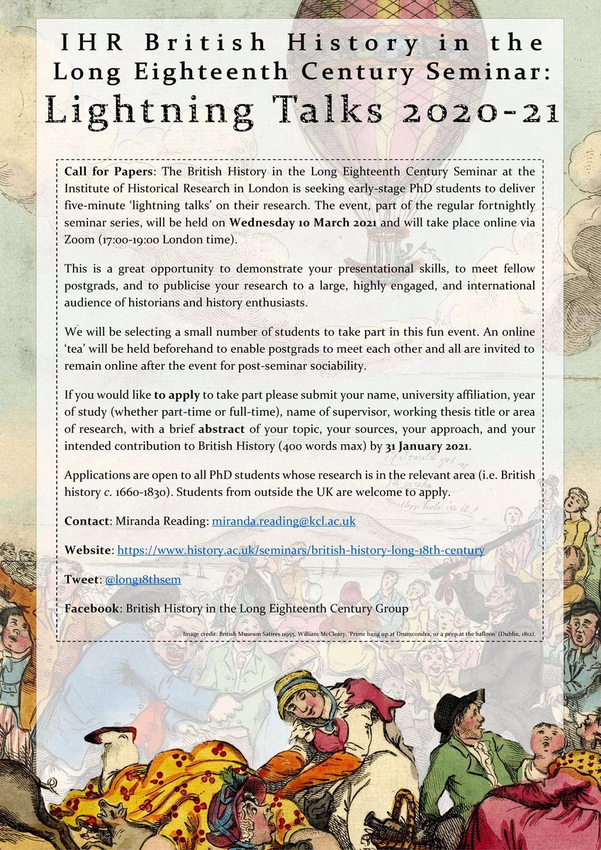 BasBleuette's tweet photo. Want to take part in the @long18thsem Lightning Talks?⚡️CFP below⚡️Want to know what it’s like? Ask some of our past alumni @ESchlappa @na_dixon @IsabellaRosner @CallumDanSmith @CaitlinAdams314  @CGMJanssen @desnewell  @EJB2157 https://t.co/igU8t9q1qv