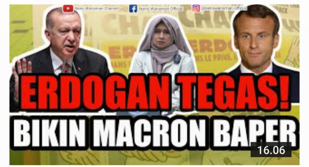 nenowrs's tweet photo. https://t.co/prjHYQfde9

Erdogan marah besar dan tantang Macron yang merestui islamophobia!
.
Seruan boikot pun merebak dan melanda dunia. 

Boikot produk Prancis!!

Tonton habis seruan bunda Neno Warisman

Instagram: https://t.co/V6tiNe0q7z
Facebook: https://t.co/G9Bx6ppIqa https://t.co/N08xdg4cbC