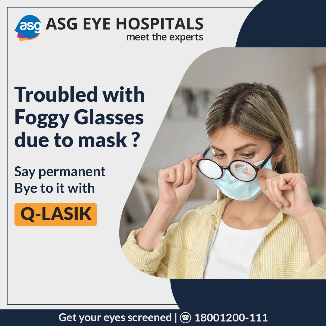 ASGEyeHospitals's tweet photo. Say permanent bye to glasses with Q-LASIK and enjoy clear vision.
.
For Appointment call 1800 1200 111 Toll free
.
.
#ASGeyecare #ASGeyehospital #eyesurgery #eye #eyeblindness #ASGEyecare #EyeCareHospital #EyeHospital #BestEyeHospitalinIndia #EyeHospitalinIndia #qlasik https://t.co/J06ZqkQEUS