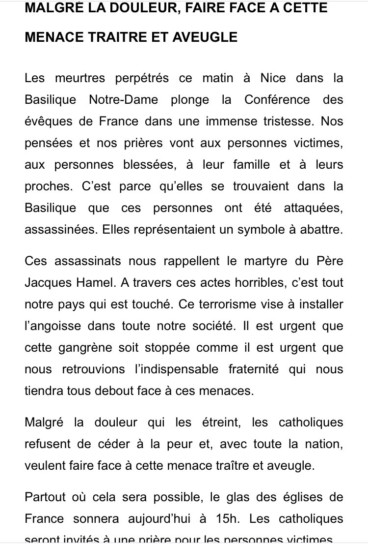 LB2S's tweet photo. Communiqué des évêques de France: 

« Partout où cela sera possible, le glas des églises de France sonnera aujourd’hui à 15h » https://t.co/zufWxJOJPx