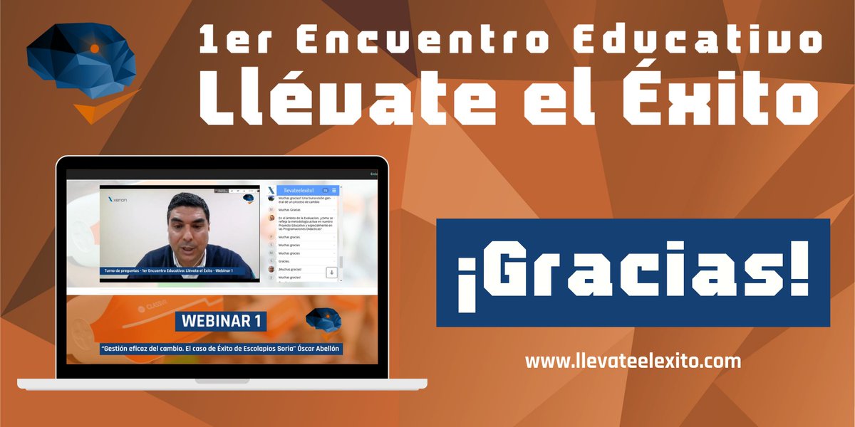 👏 Gracias a las 454 personas que a lo largo del 1er Webinar de <a href="/llevateelexito_/">1er Encuentro Educativo: Llévate el Éxito</a> os conectasteis con nosotros para hablar y aprender sobre #InnovaciónEducativa 

🗒 El periodo de inscripción sigue abierto. ¡Os esperamos! 

#Educación #Formación