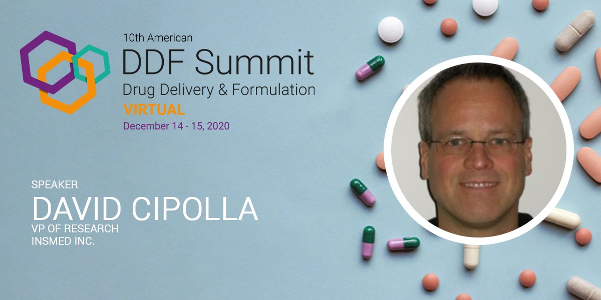 Inhaled products are particularly challenging, but David Cipolla is an expert. Join him to learn about regulatory considerations, analytical tests, characterization studies and more. 
VIEW THE AGENDA ow.ly/lviX30rfZZd
#pharma #drugdelivery #drugformulation #smallmolecules