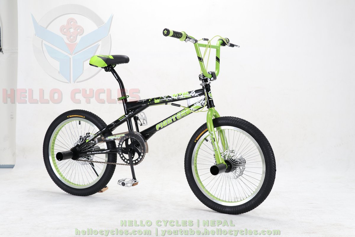 HelloCycles's tweet photo. HELLO FIGHTER 20" FREESTYLE/BMX (BLACK-GREEN)
#HELLOFIGHTER #FIGHTER #FREESTYLE #BMX
#FREESTYLENEPAL #BMXNEPAL
#HelloCycles #PedalOn
#HelloCycle #HelloBicycle #Hello
#Bicycle #Cycle #Bike #Cycling #Ride
#KidBicycle
#Nepal #Kathmandu
π΄ββοΈ https://t.co/eLPdqUsPLN https://t.co/m80arQDrUH