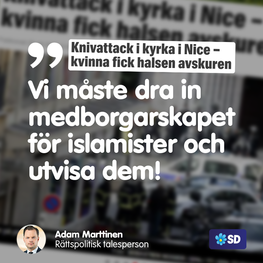 Vi måste dra in medborgarskapen för islamisterna.

expressen.se/nyheter/knivat…