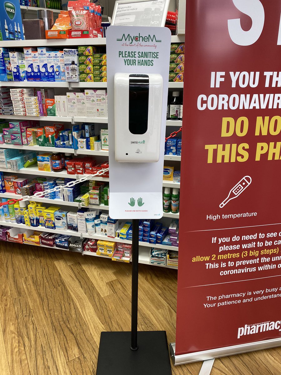 tollspharmacy's tweet photo. @sanitiseplus thank you Wayne and the team at Sanitise-Plus we received our personalised free-standing Sanitise-Plus station today. Superb product - superb service keeping ourselves and our patients safe - thank you Sanitise-Plus. https://t.co/tbrwv7nmHi