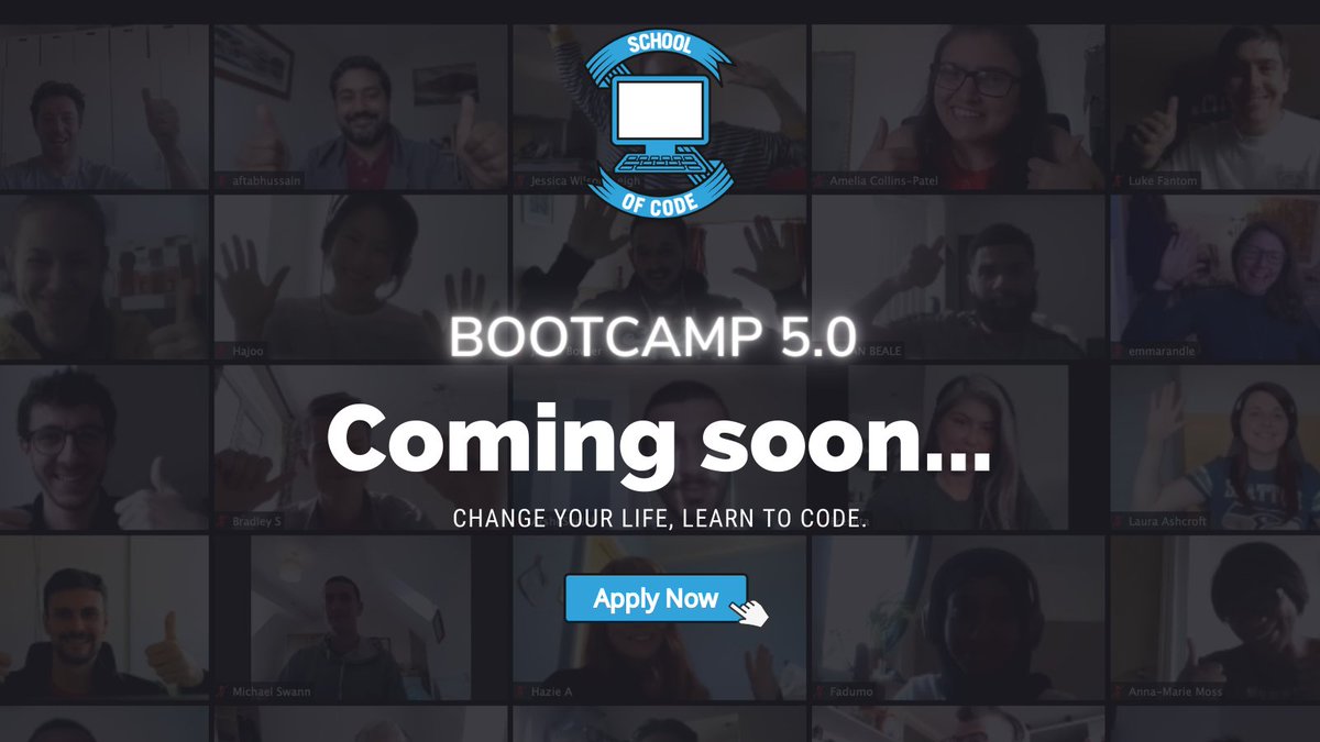 Bootcamp 5.0 is coming!! 🚨
Applications are now OPEN for our next FREE online Bootcamp launching in January 2021. 🚀

Head over to our website to apply now! >> bit.ly/ApplySOC