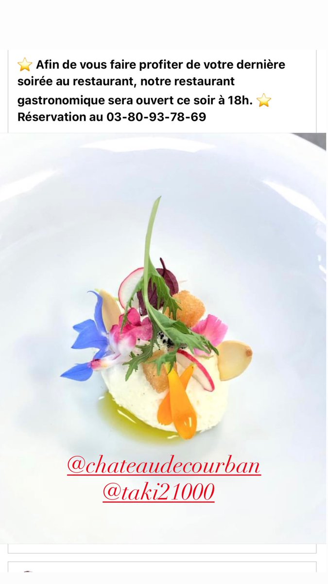 ChateauCourban's tweet photo. Ce soir rendez vous au @ChateauCourban pour la dernière soirée service à partir de 18h
Réservation 0380937869 https://t.co/YgcH9dBBIY