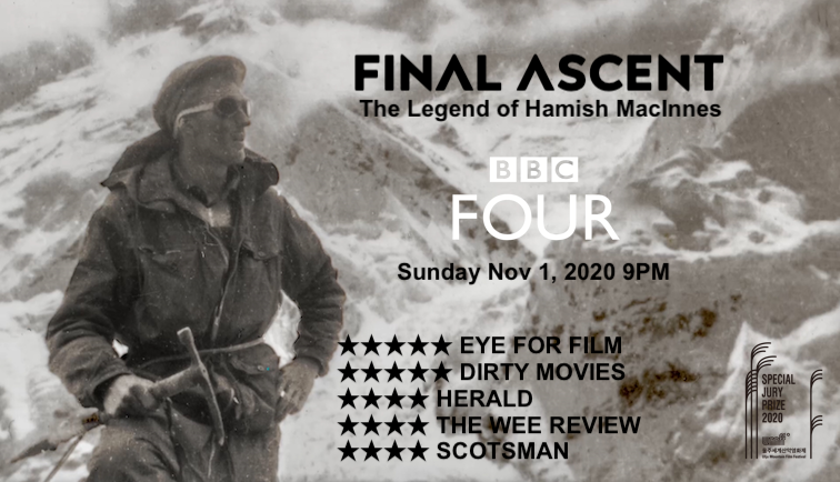 Good news for Final Ascent! Fresh from winning the Special Jury Prize at the Ulju Mountain Film Festival in South Korea on Oct 28, the film will be shown on #bbc4 Sunday Nov 1 at 9PM - tune in !