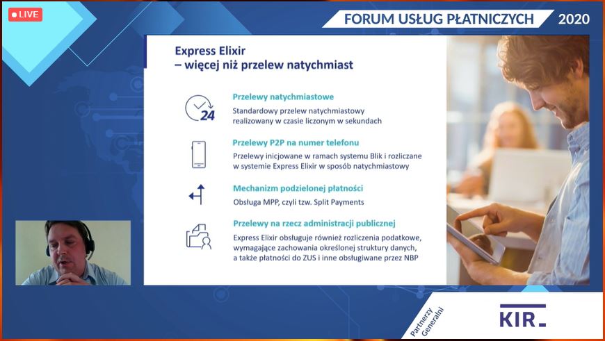 KIR__pl's tweet photo. Trwa Forum Usług Płatniczych #ForumUP! #GrzegorzLeńkowski z @KIR__pl mówi o przyszłości płatnościach natychmiastowych w Polsce i Europie https://t.co/Caw3wWvIoe
#ExpressElixir #przelewy #natychmiastowe #rozliczenia https://t.co/SOAOMRhmPy