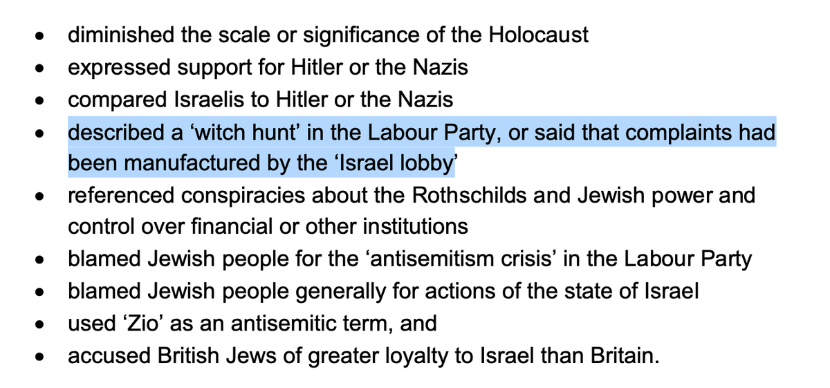 For me, one of the key findings of the Equality and Human Rights Commission's report is that calling antisemitism complaints "fake", a "smear" or a "witch hunt" itself was part of unlawful harassment.