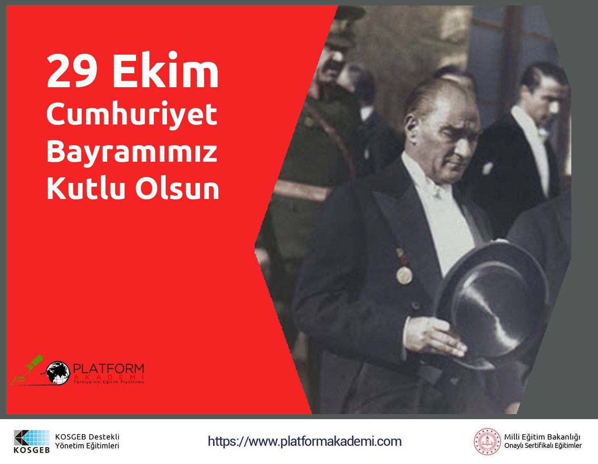 29 Ekim Cumhuriyet Bayramımız Kutlu Olsun

Platform Akademi

#29Ekim
#CumhuriyetBayrami
#Cumhuriyet
#Atatürk
#Türkiye