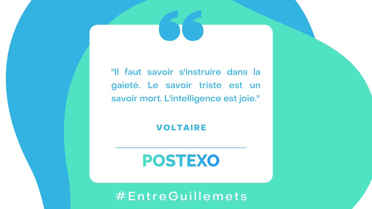 Postexo_app's tweet photo. #EntreGuillemets #postexo
Une citation parfaite dans une période où la positivité est d'autant plus importante pour assurer une éducation de qualité.
Une astuce, un témoignage à partager sur le sujet ?
#education #COVID19fr #confinement #confinementSaison2 #joie #dapprendre https://t.co/AkFgF1aQDI