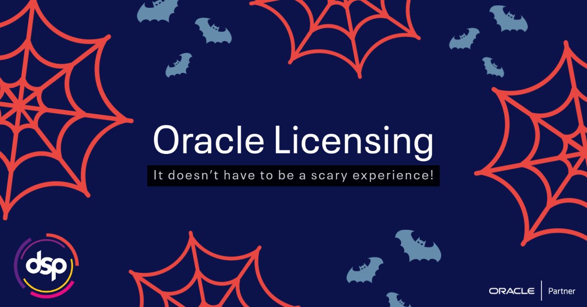 dsp_uk's tweet photo. We understand that #OracleLicensing can be a bit of a 'horror' topic.
When you use a team of experienced, certified specialists, the topic becomes less scary! Speak to us today to understand how we can support your Oracle Licensing needs.
https://t.co/l2G8ZOO1kq
@oracleemeaps https://t.co/nKOa2G1kEN