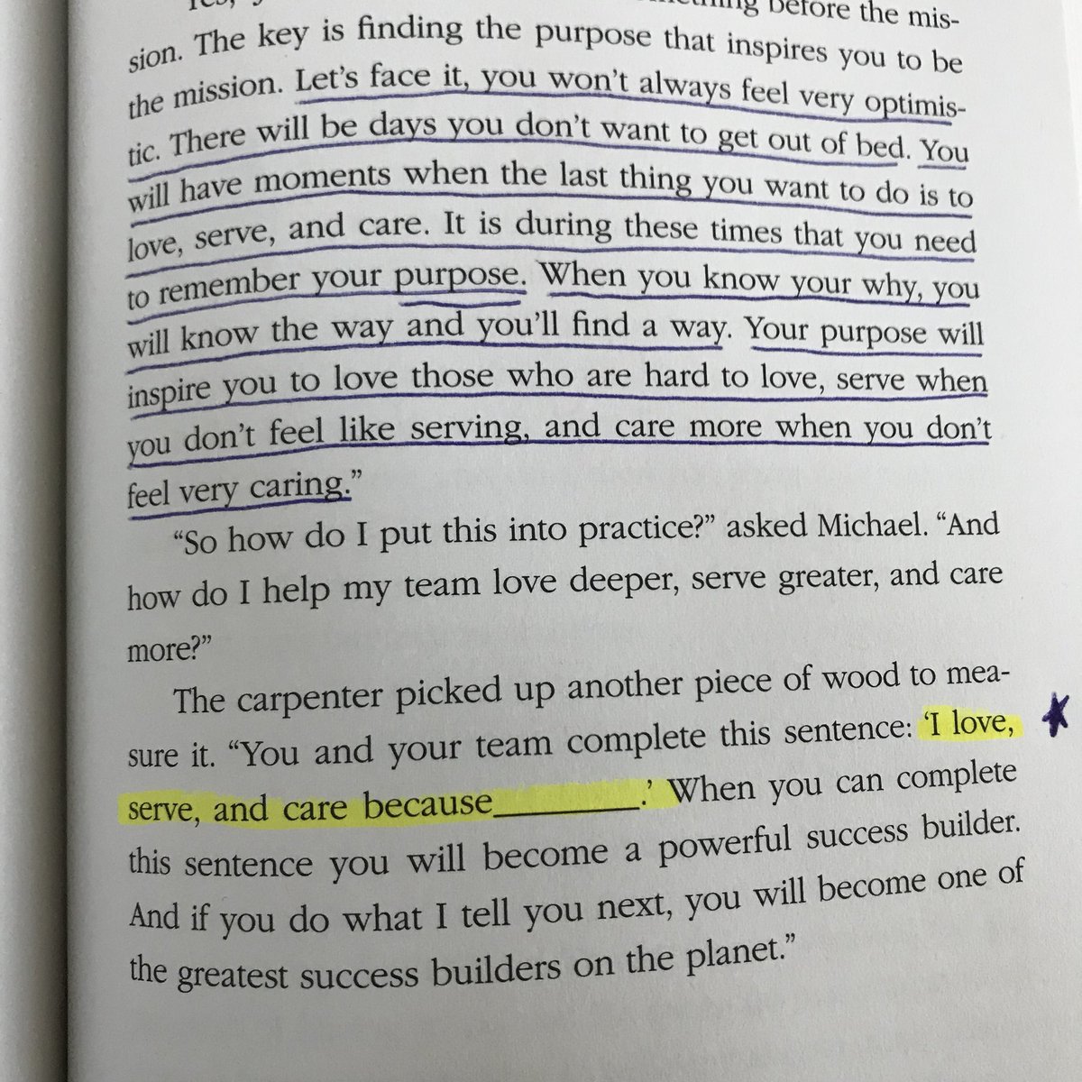JonGordon11's tweet photo. When you know your why, you will know the way and find a way.

Fuel up on your purpose. Love, serve and care today. 

📷 from “The Carpenter” book https://t.co/9sv4e02Tdy