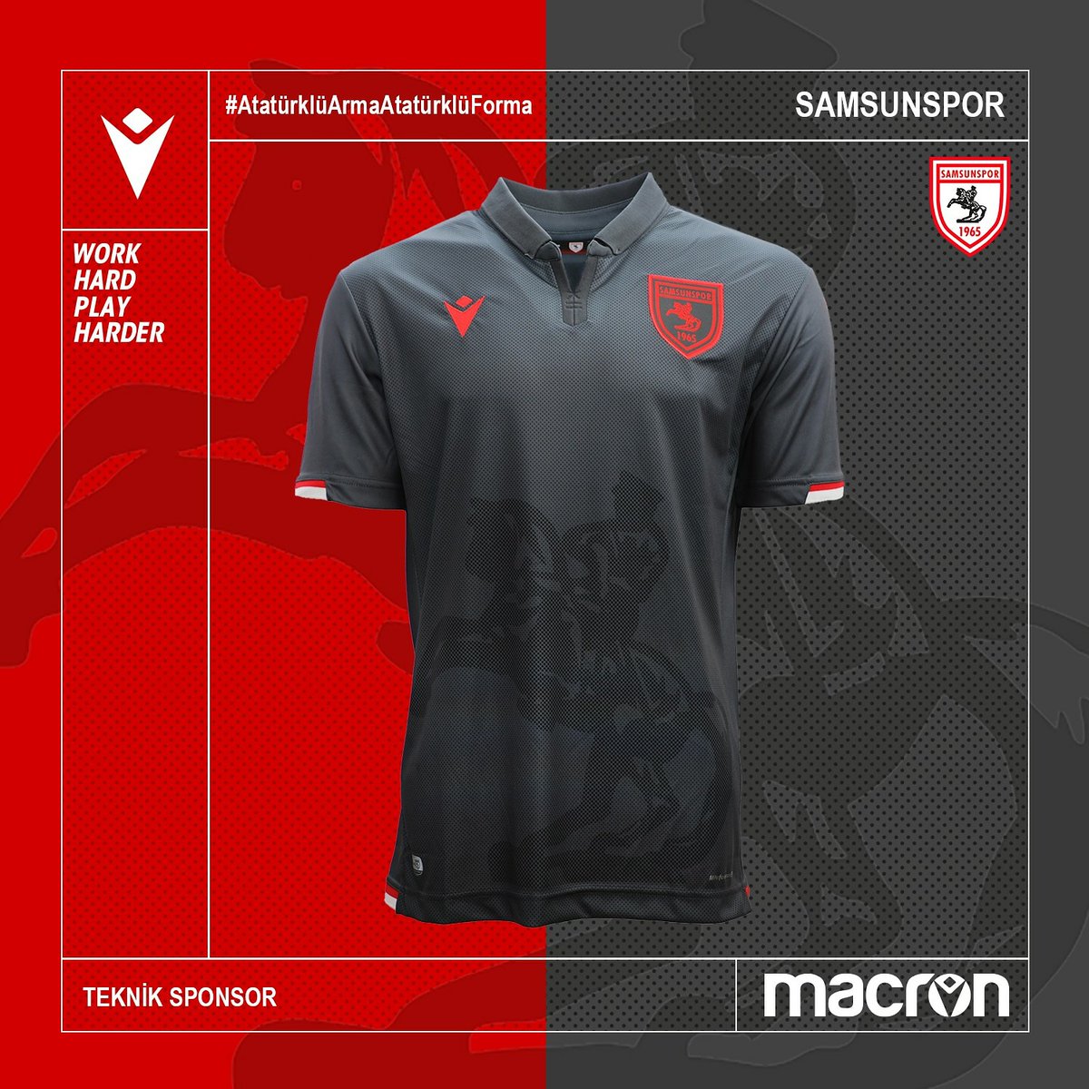 macron_tr's tweet photo. Macron olarak 29 Ekim Cumhuriyet Bayramı’nı kutlarken, bu sene Atatürk’e ve onun değerlerine sahip çıkan Samsunspor ile yaptığımız işbirliği çerçevesinde hayata geçen #AtatürklüArmaAtatürklüForma projesinin bir parçası olmaktan gurur duyuyoruz.
@Samsunspor https://t.co/AtCgQXnb2h