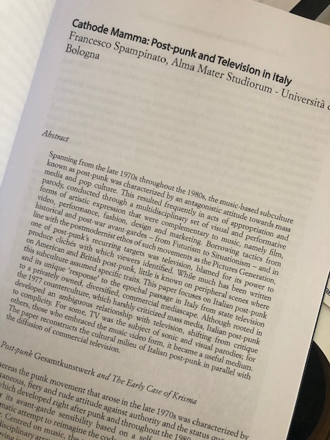 FSpampinatoNY's tweet photo. Sneak peek of my article on post-punk and TV in Italy out on CinémaCie https://t.co/1MG5zjeRtV featuring hybrid productions at the crossroads of music, visual arts, performance, and media including #Krisma, #ItalianRecords, #Gaznevada, #MisterFantasy, and #CCCPFedeliAllaLinea https://t.co/TUTX8NexWs