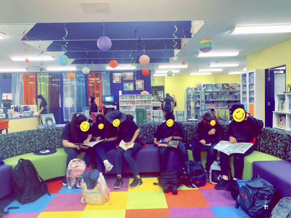 Grade 6 enjoying the fresh new library space that was renovated during Remote Learning 📚 😍 <a href="/roxyparkps/">Roxburgh Park Primary School</a>