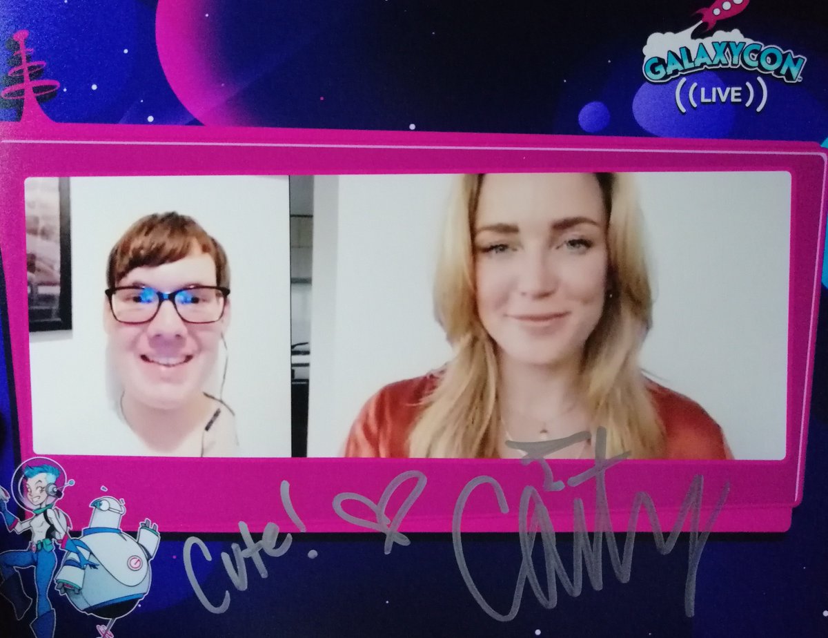 SamThor65240837's tweet photo. Thanks @galaxyconlive and @caitylotz for this amazing photo and autograph! Was great to meet Caity about a month ago! https://t.co/Pa0Q4rAHO9
