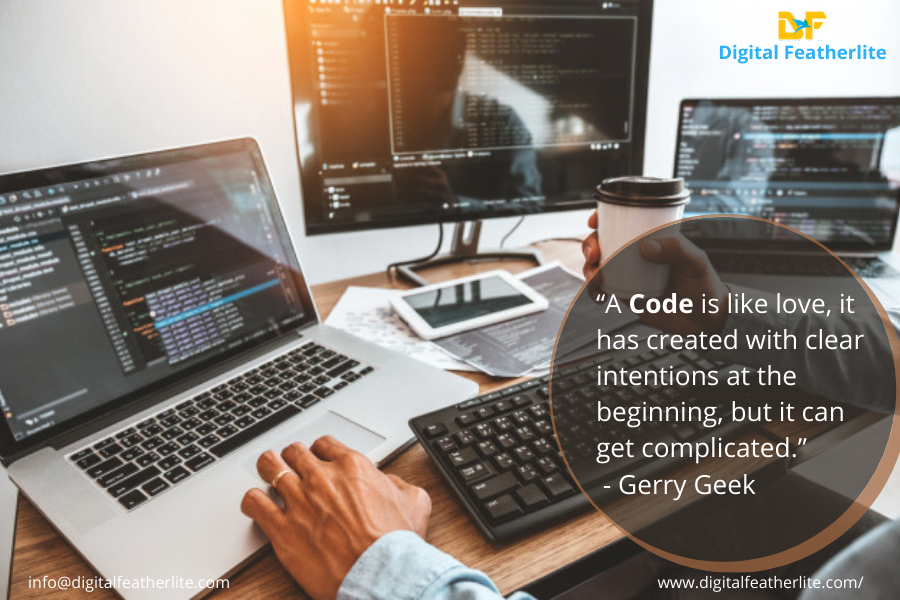 DFeatherlite's tweet image. “A code is like love, it has created with clear intentions at the beginning, but it can get complicated.” - Gerry Geek
#codelove #coding #programming