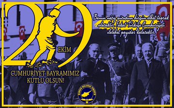 29 Ekim Cumhuriyet Bayramımız Kutlu Olsun! 

Gazi Mustafa Kemal Atatürk ve silah arkadaşlarını saygı, sevgi ve özlemle anıyoruz.
#UNIGFB #KıbrısUNIGFB #29Ekim