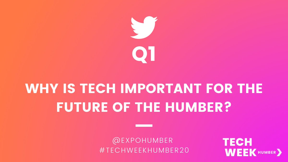 techweekhumber's tweet photo. Q1: Why is tech important for the future of the Humber?
#TechWeekHumber20 #onehumber #technology
@C4DIHull @seanroyce1 @ATombanane @Jonestheregen https://t.co/HZreumFsau