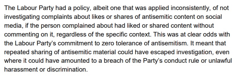 Social media played a central role in the spread of antisemitic attitudes, and Labour literally had a policy not to investigate members for sharing antisemitic content online