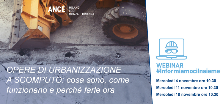AnceMilano's tweet image. Cogli le opportunità offerte dalla normativa #llpp in vigore! 
Segui i 3 #webinar con gli esperti #AssimpredilAnce per approfondire le opere di urbanizzazione a scomputo: cosa sono, come funzionano e perché farle ora.
Programma e iscrizioni gratuite qui ▶️portale.assimpredilance.it/articoli/ciclo…